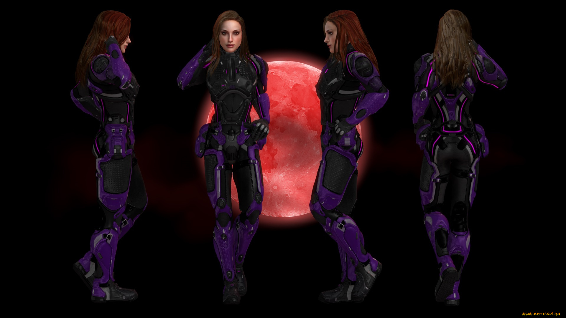 3д, графика, фантазия, , fantasy, девушки, взгляд, фон