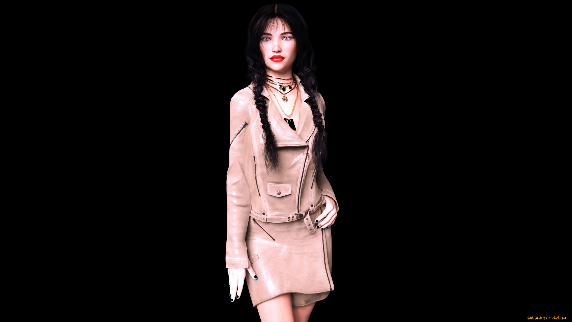 3д, графика, люди, , people, девушка, взгляд, фон