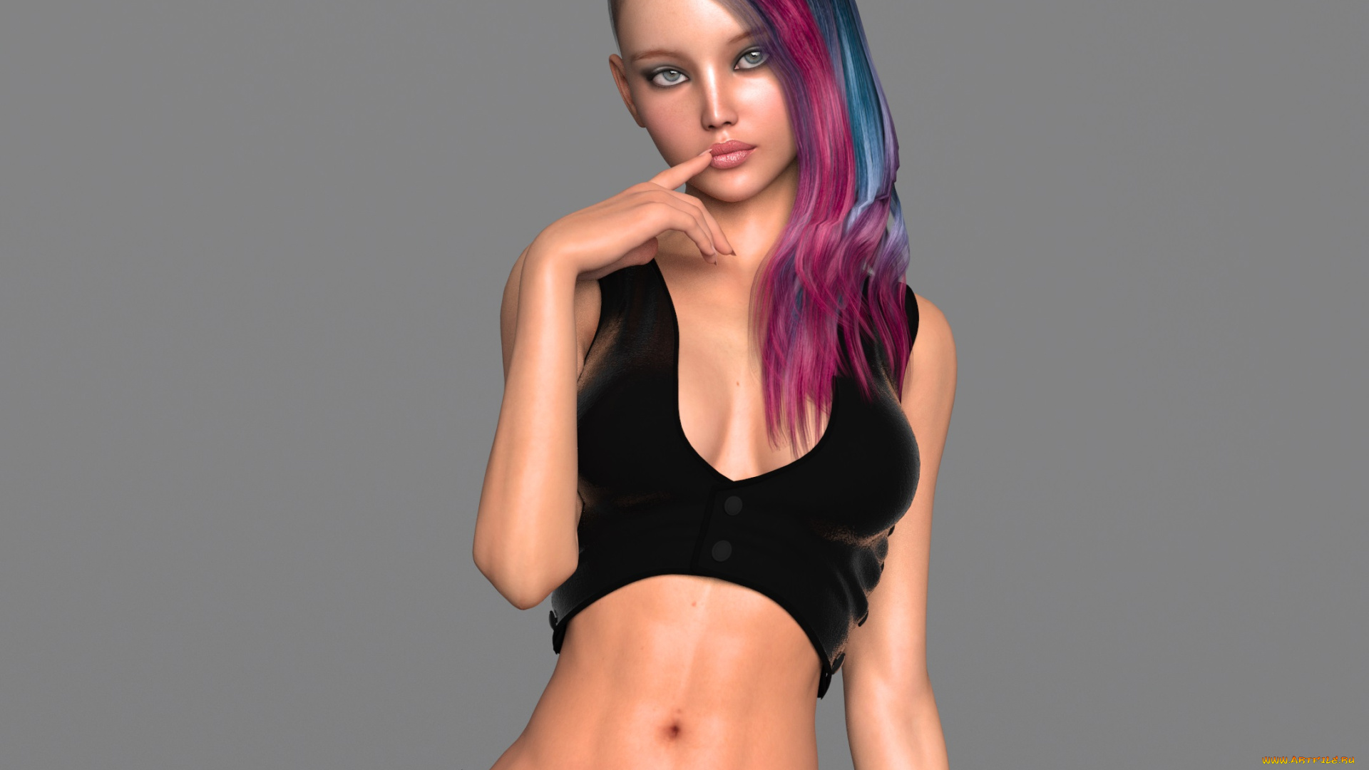 3д, графика, люди, , people, девушка, взгляд, фон