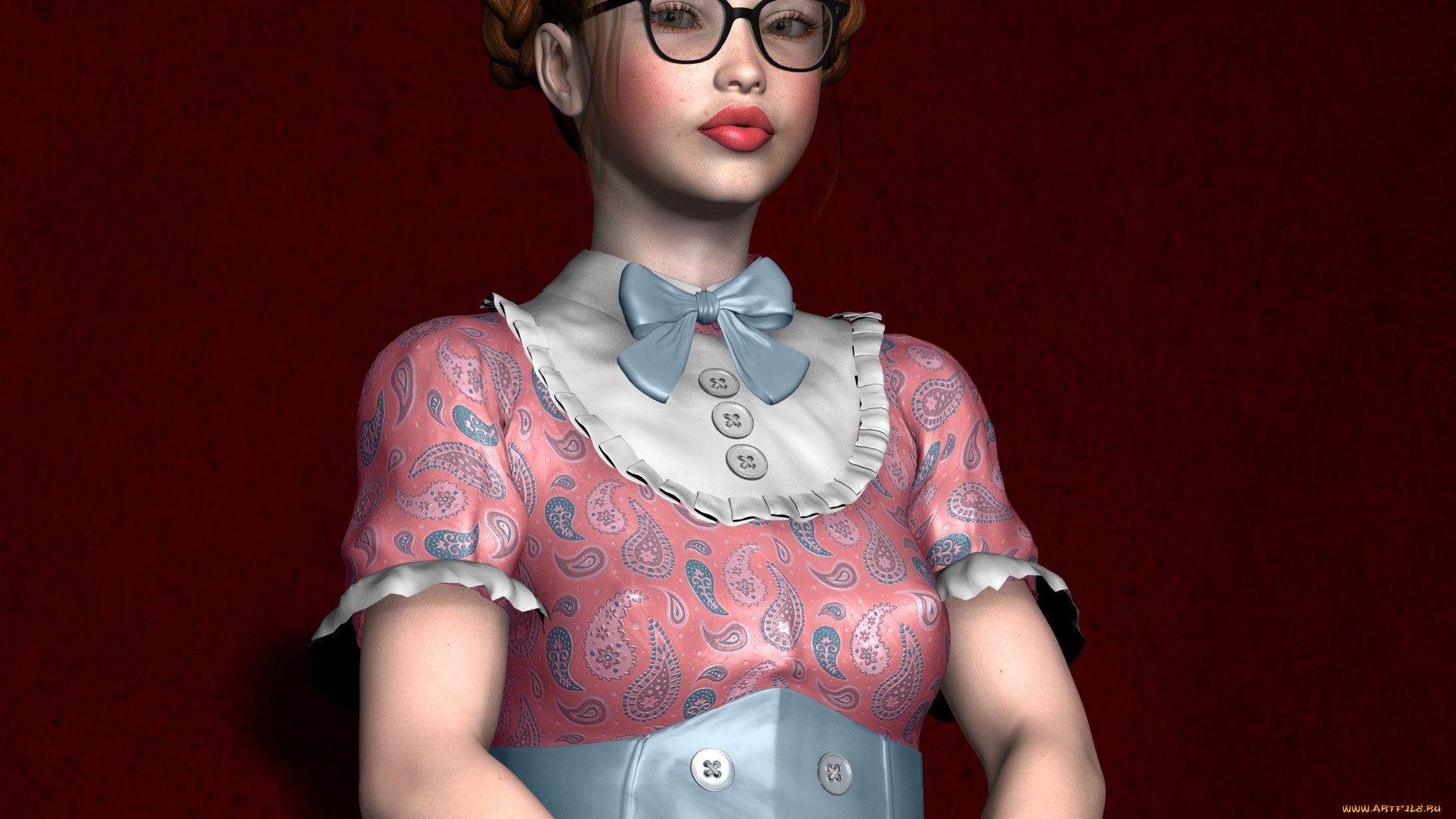 3д, графика, люди, , people, взгляд, фон, девушка