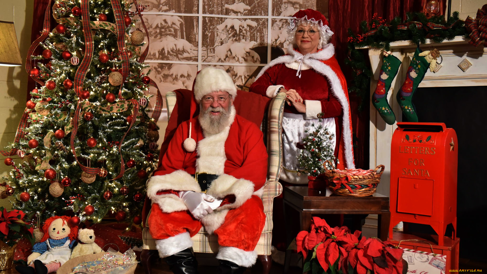 праздничные, дед, мороз, , санта, клаус, елка, санта, камин