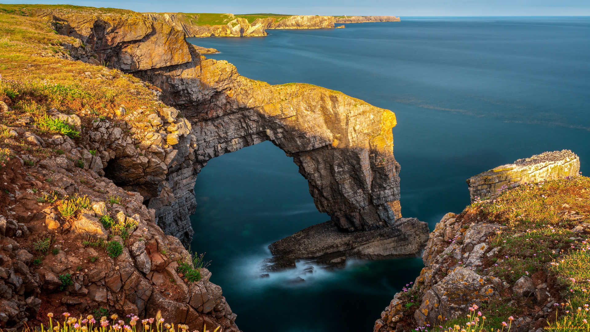 природа, побережье, простор