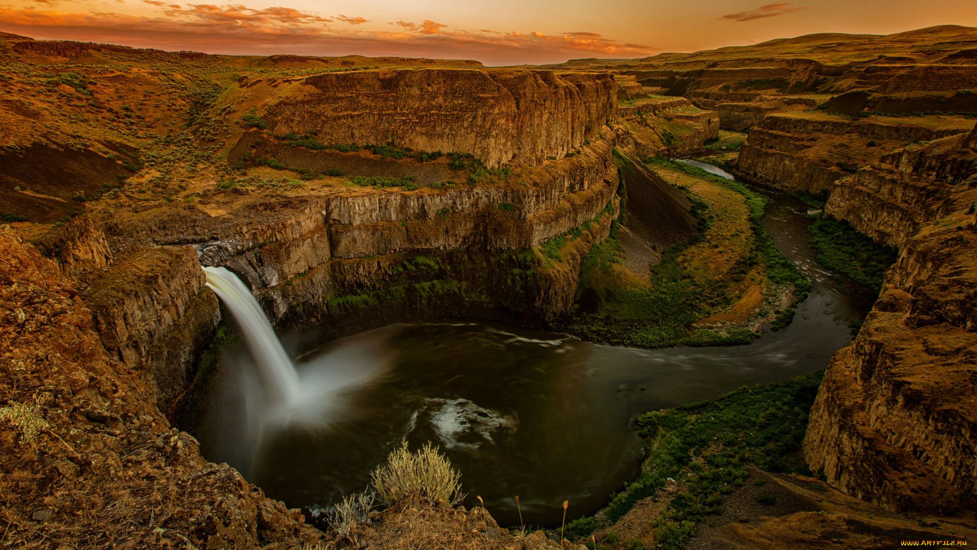 природа, водопады, простор