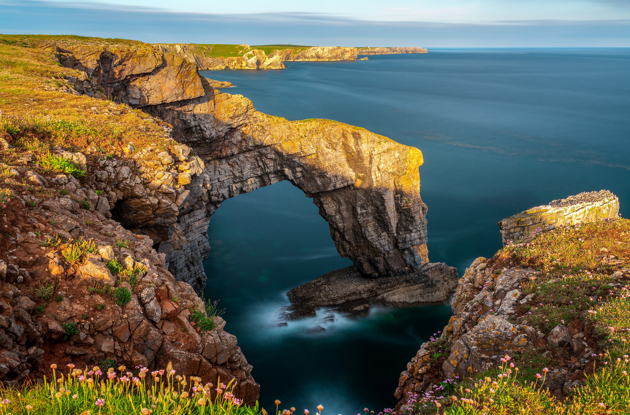 природа, побережье, простор