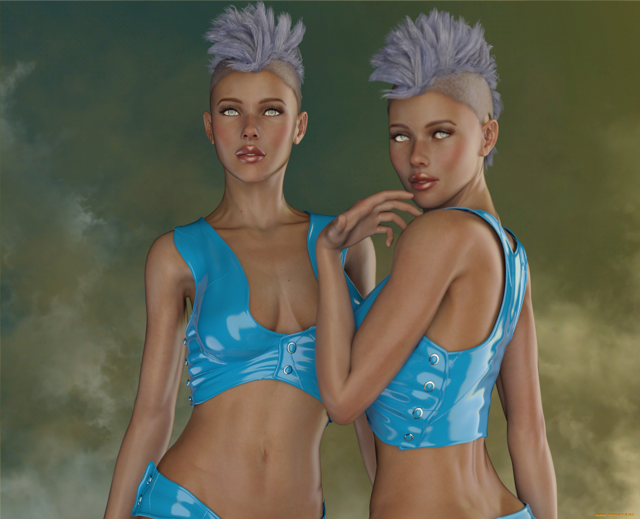 3д, графика, люди, , people, девушки, взгляд, фон