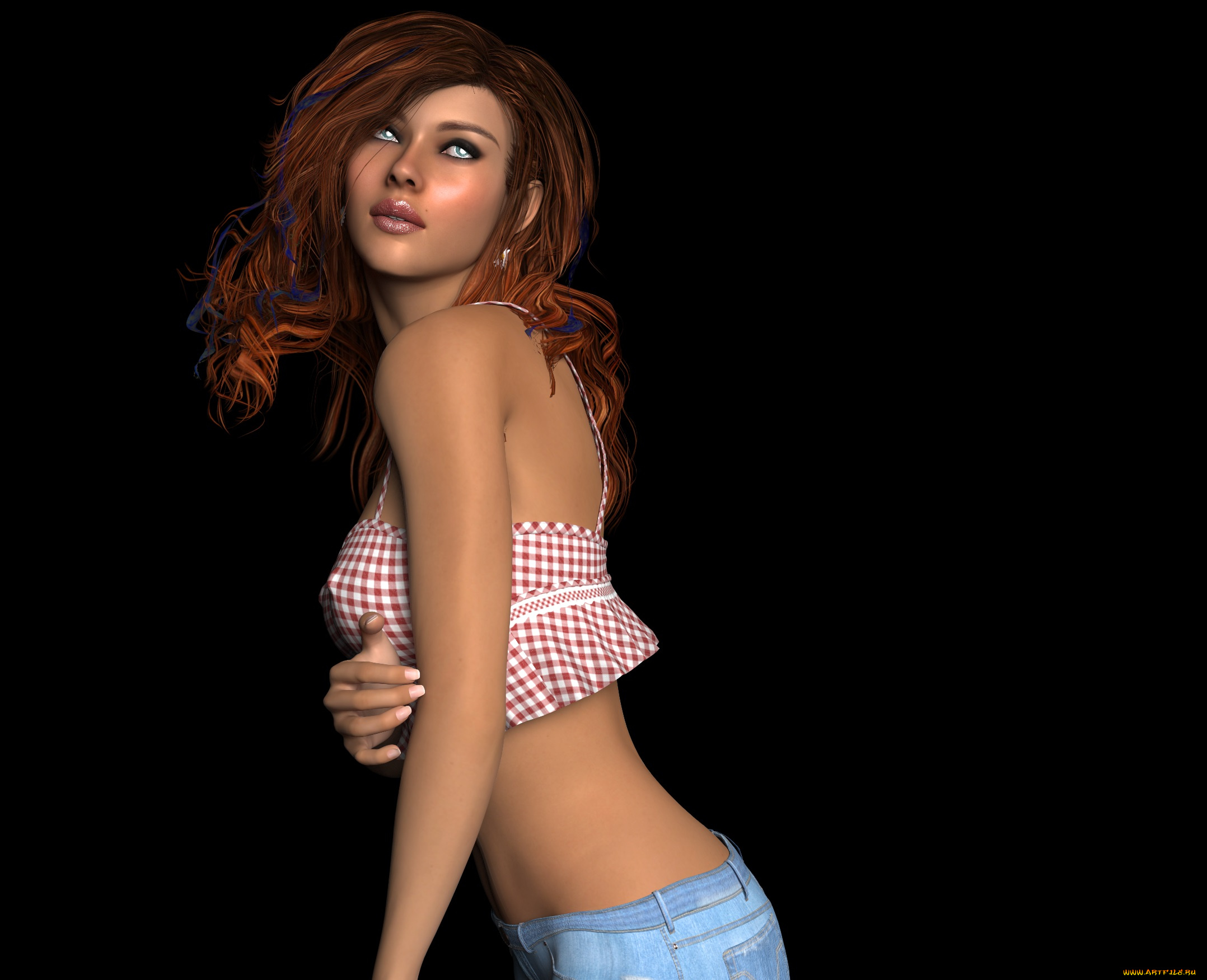 3д, графика, люди, , people, девушка, взгляд, фон