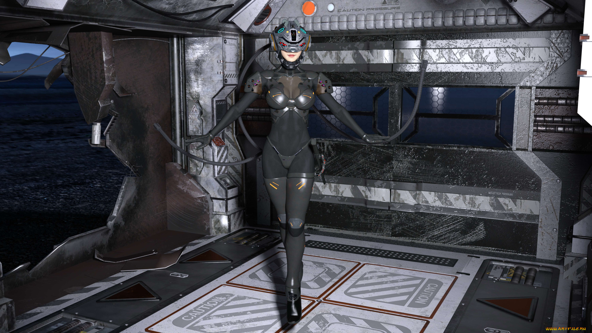 3д, графика, фантазия, , fantasy, фон, взгляд, девушка