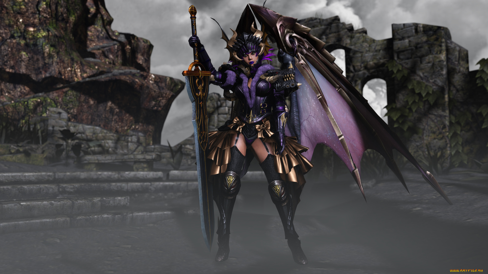 3д, графика, существа, , creatures, фон, взгляд, девушка