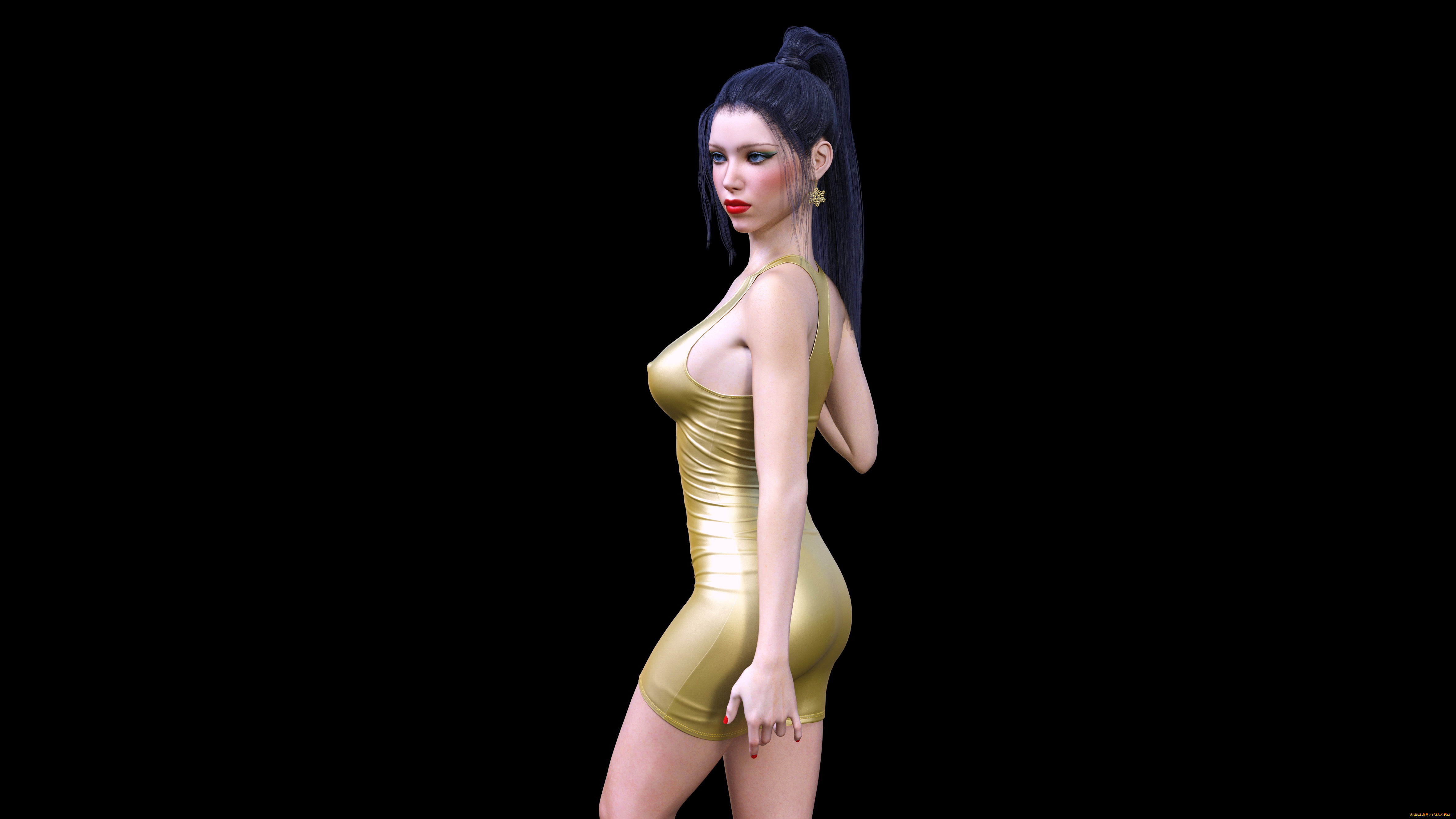 3д, графика, люди, , people, девушка, фон, взгляд