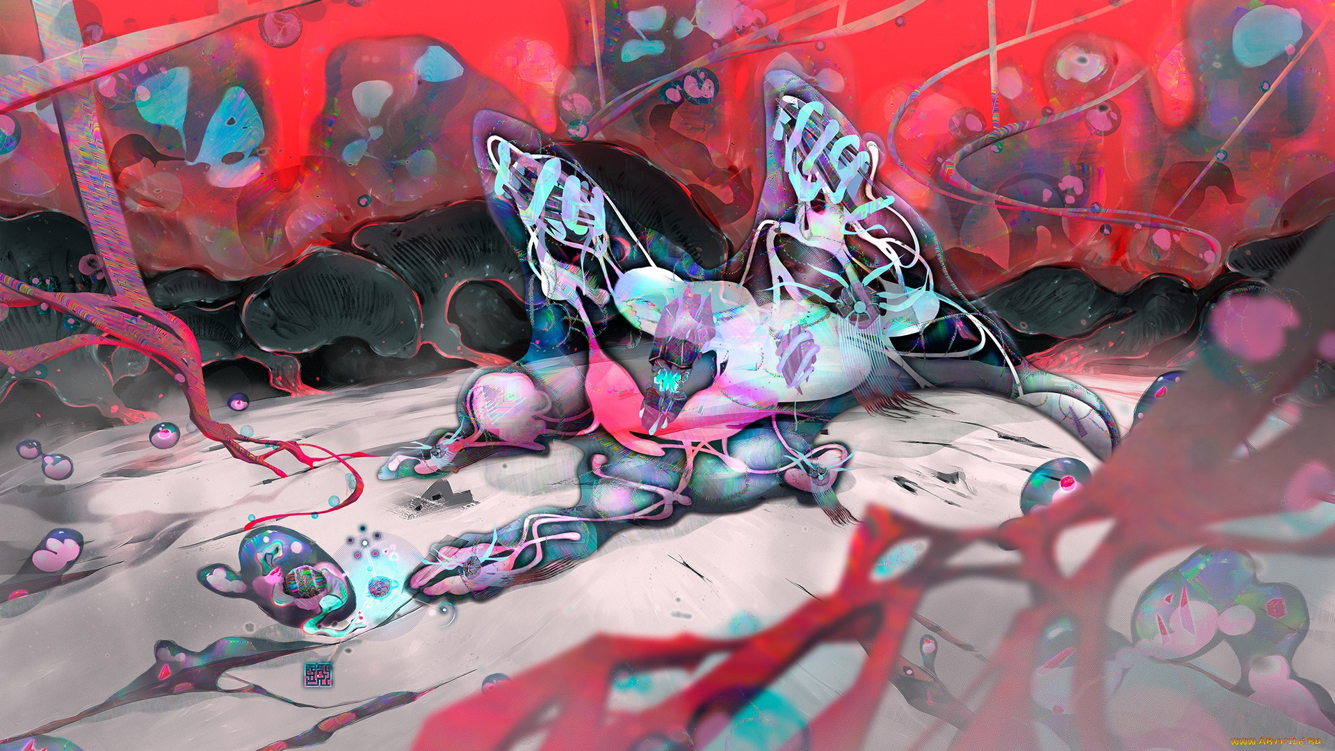 рисованное, абстракция, цвета, кляксы