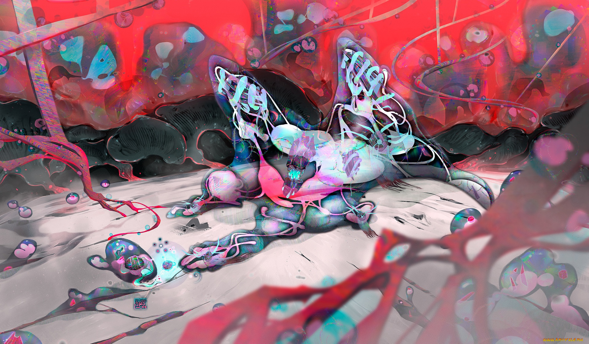 рисованное, абстракция, цвета, кляксы