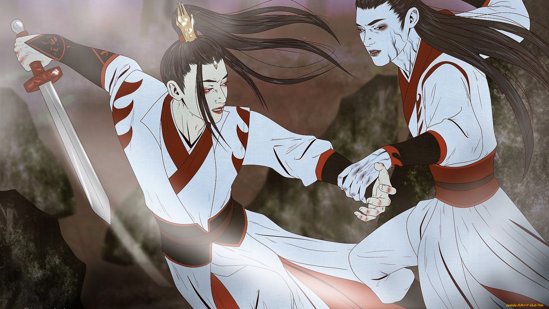 аниме, mo, dao, zu, shi, вэньчжулю, вэньсюй, мертвец, бой, вэй, усянь