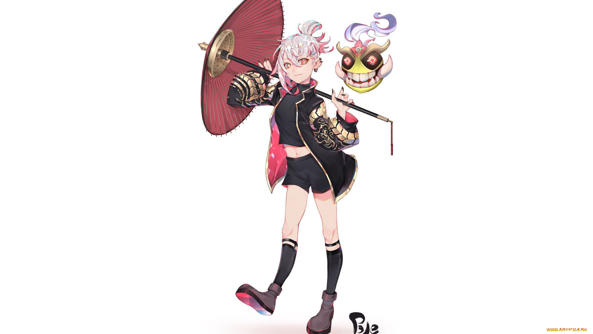 аниме, unknown, , другое, , девочка, зонт