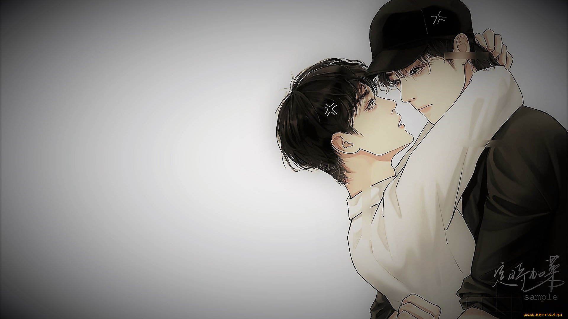 рисованное, люди, сяо, чжань, ван, ибо