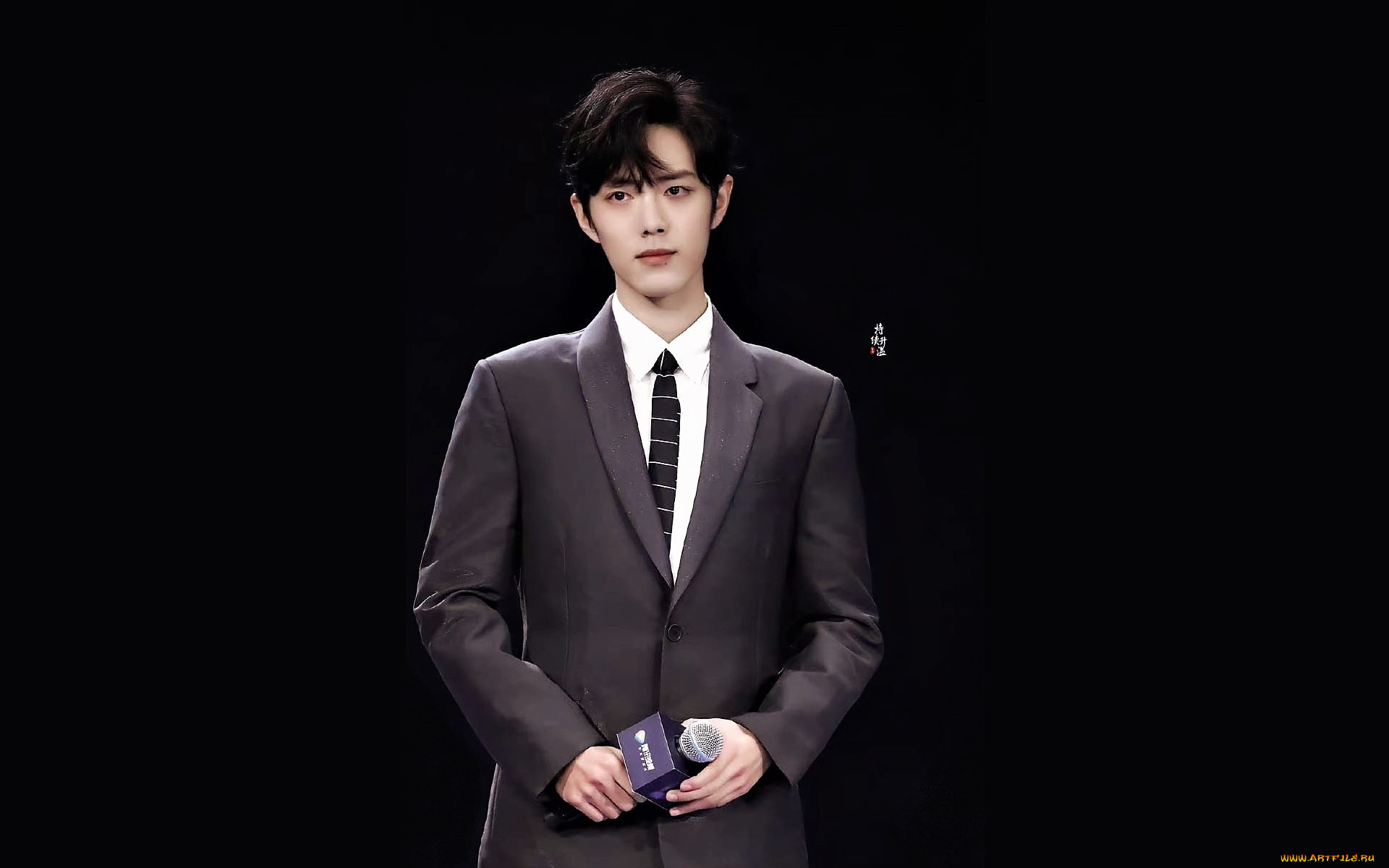 мужчины, xiao, zhan, паджак, микрофон