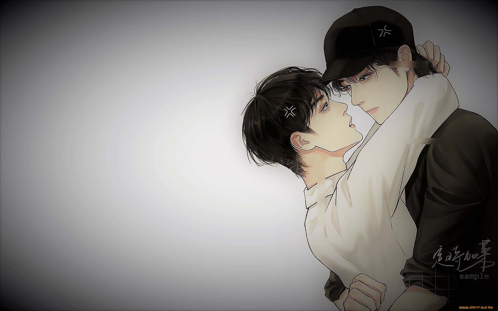 рисованное, люди, сяо, чжань, ван, ибо