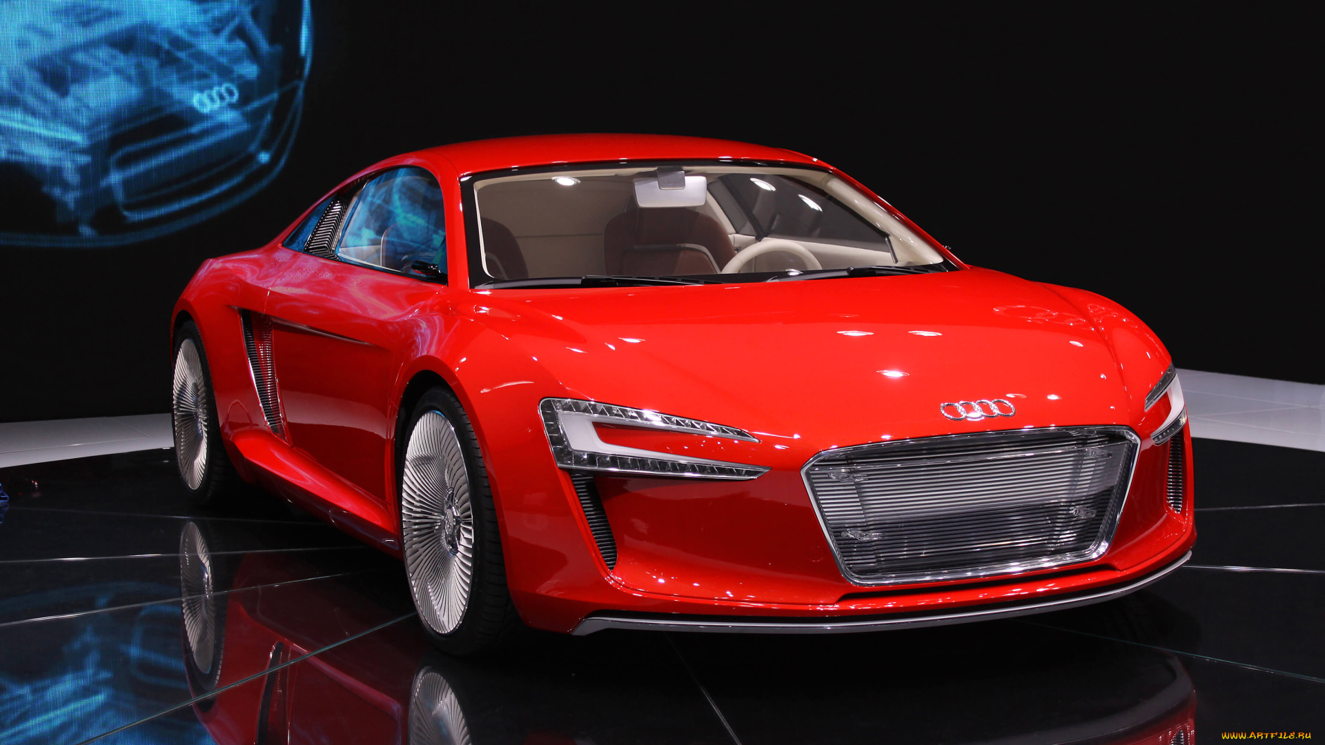 audi, e-tron, 2019, автомобили, audi, красный