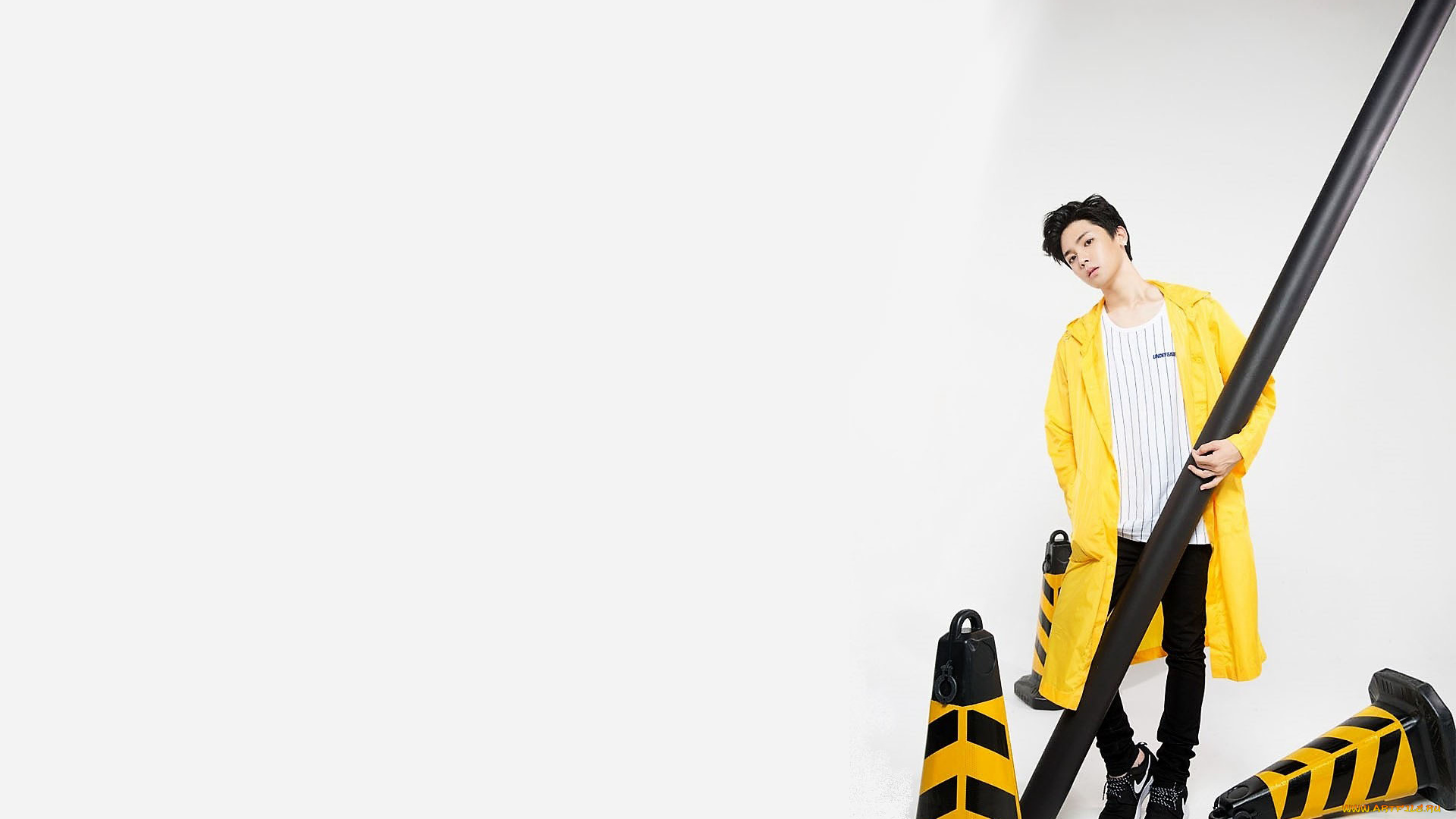 мужчины, hou, ming, hao, актер, плащ, труба