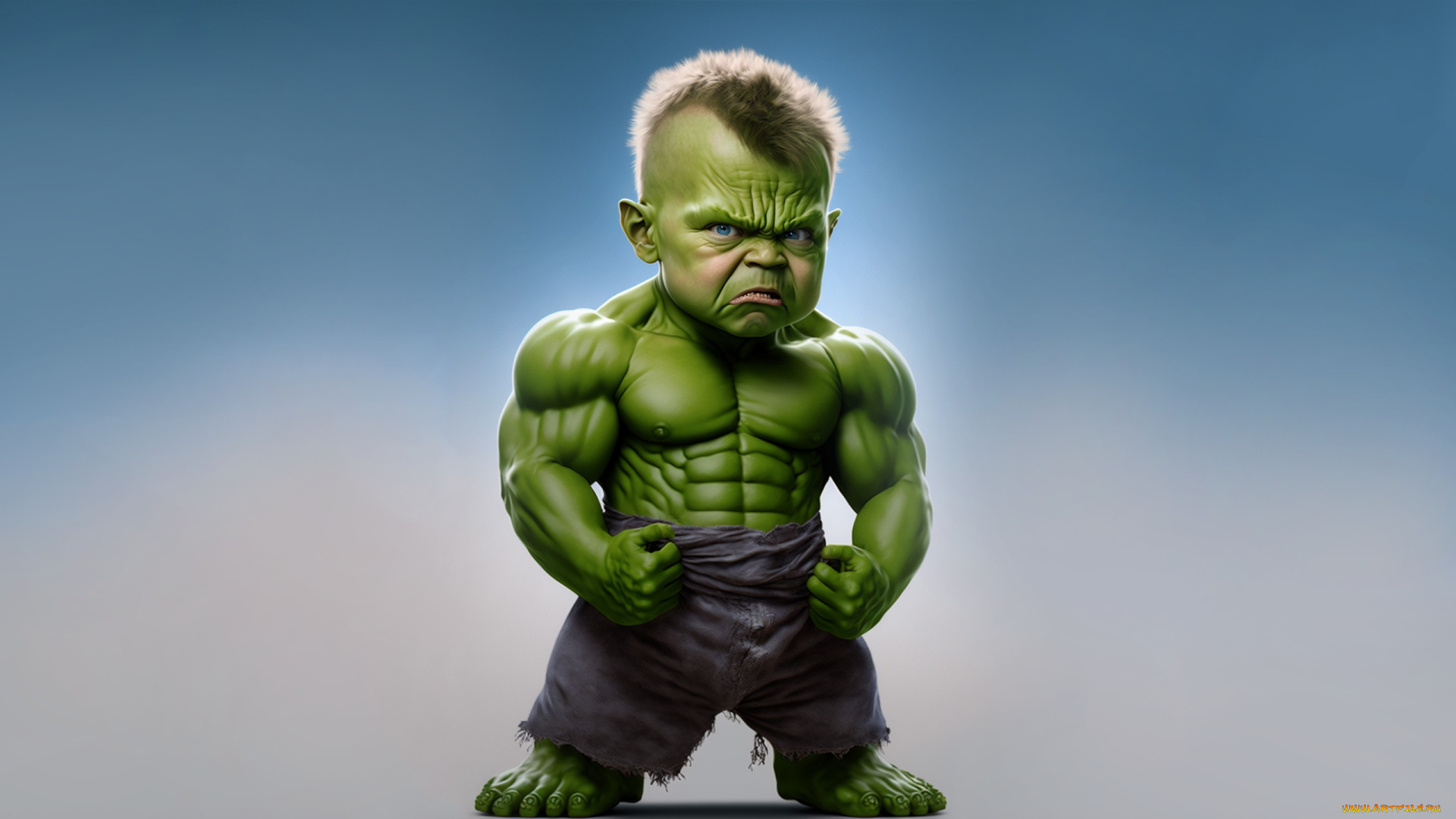 рисованное, комиксы, нейросети, графика, нейроарт, ai, art, нейронные, сети, рисунки, нейро, искусство, маленький, халк