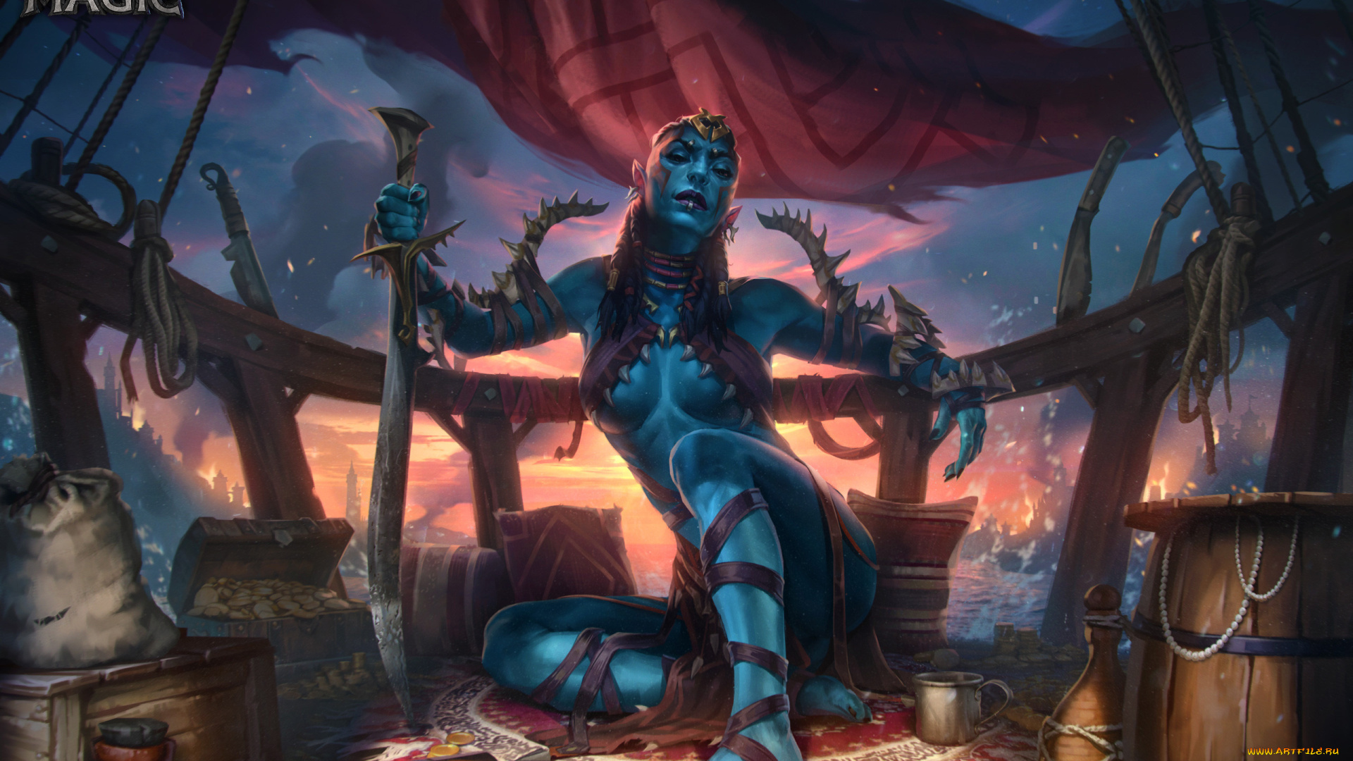 видео, игры, age, of, magic, персонаж, оружие, драгоценности, корабль