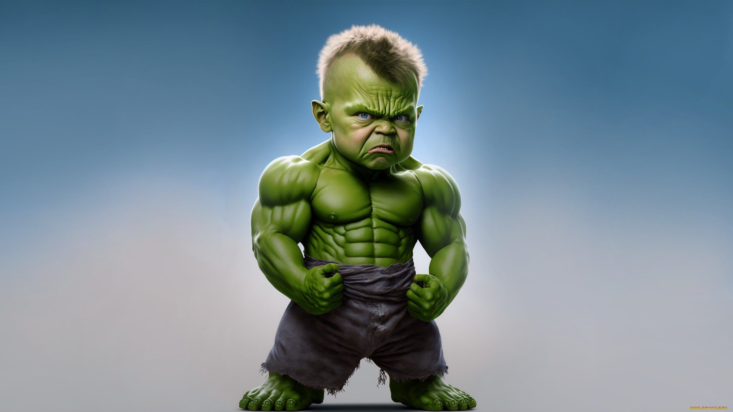 рисованное, комиксы, нейросети, графика, нейроарт, ai, art, нейронные, сети, рисунки, нейро, искусство, маленький, халк