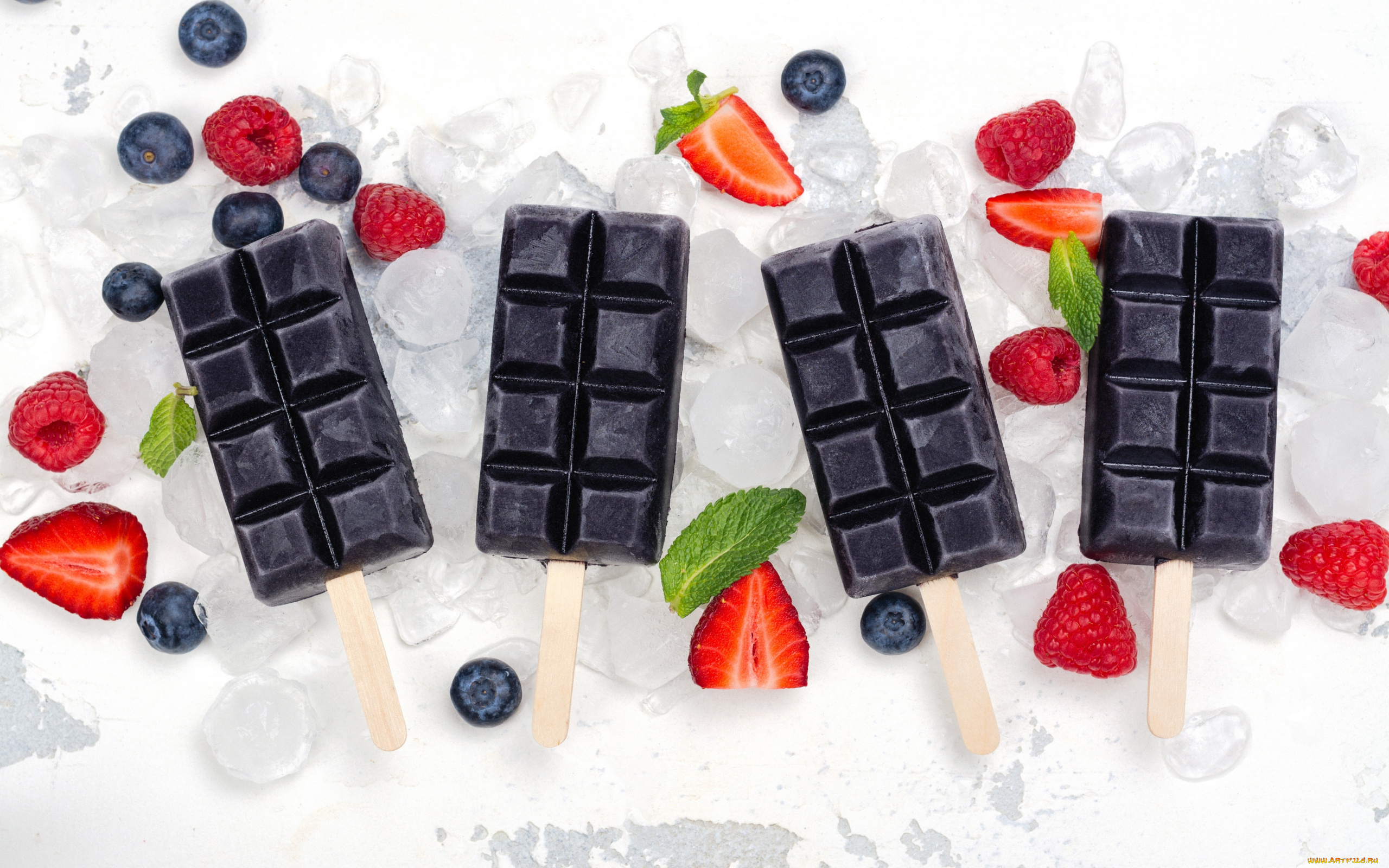 еда, мороженое, , десерты, ягоды, шоколадное, лед
