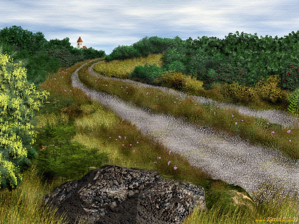 рисованные, природа