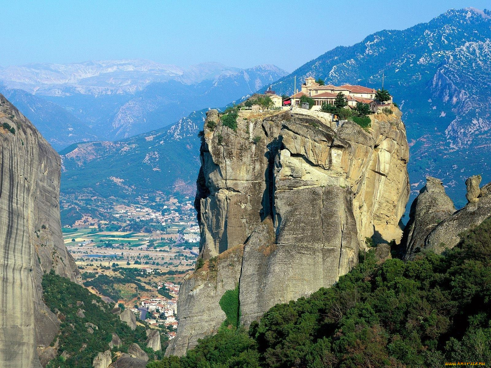 monastery, of, agia, triada, meteora, greece, города, православные, церкви, монастыри