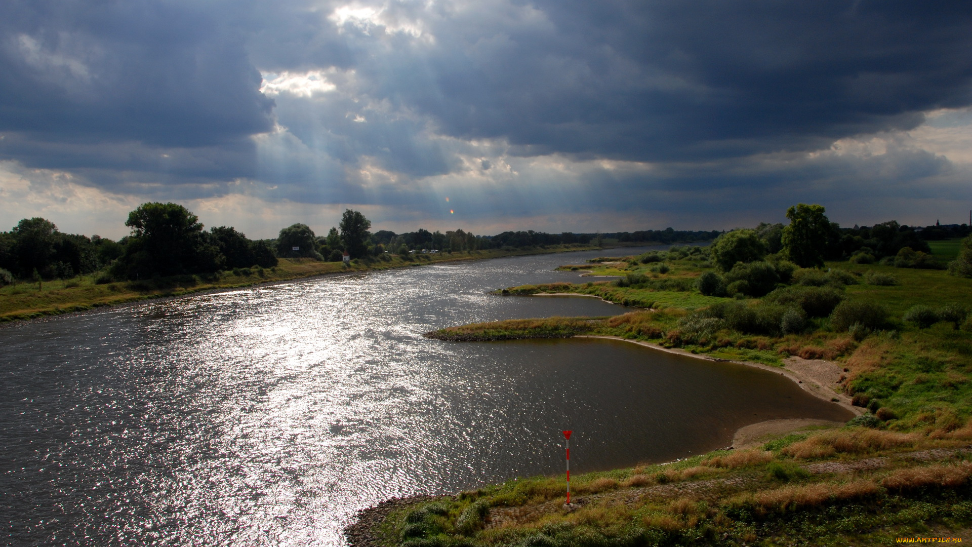 германия, виттенберг, эльба, природа, реки, озера, река