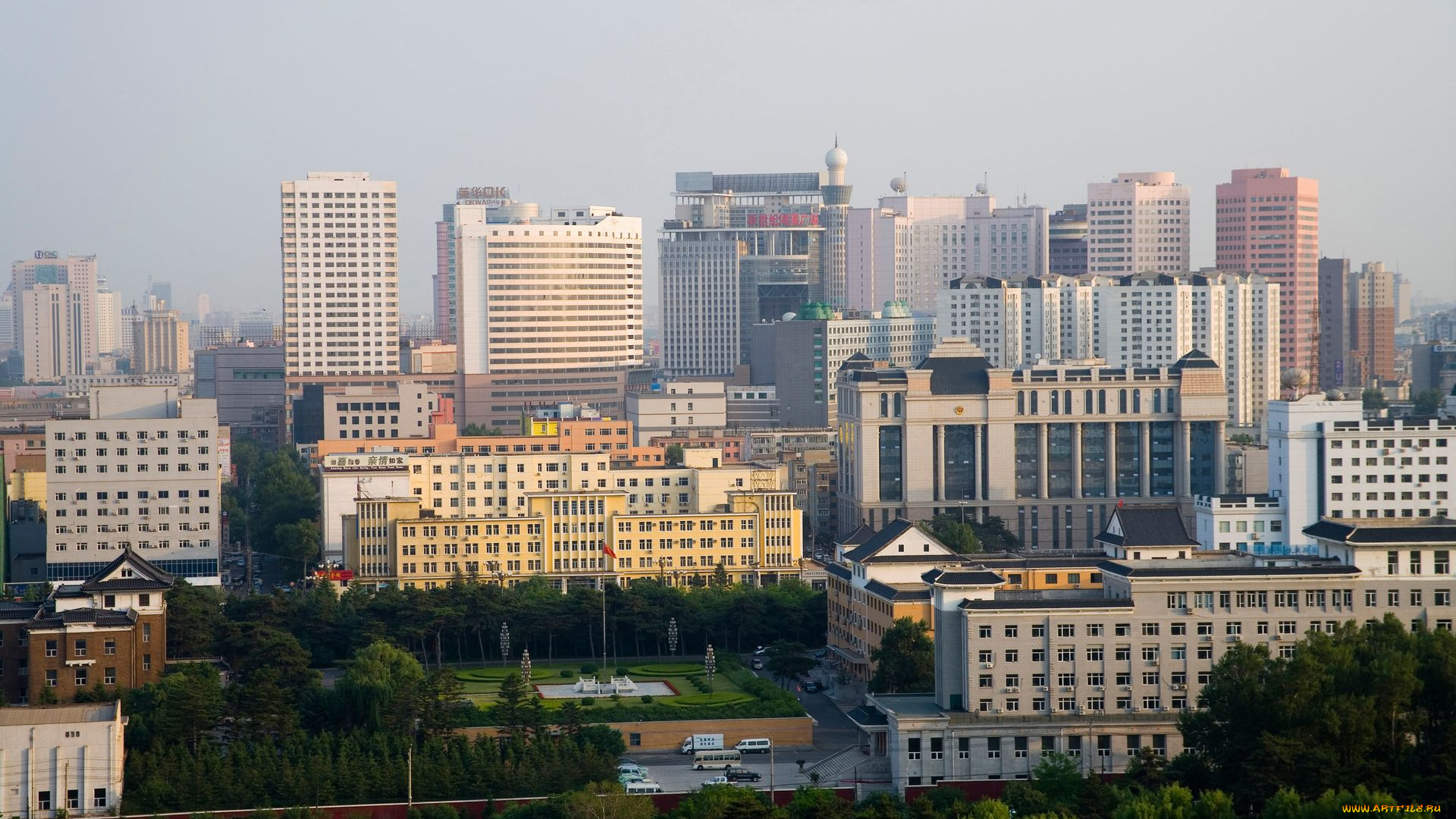 города, панорамы, китай, хэйлунцзян, харбин