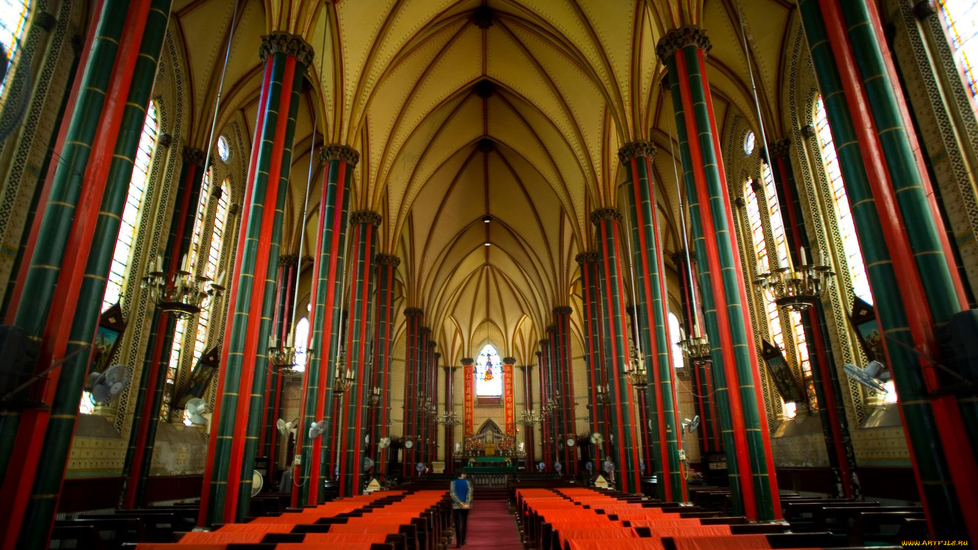 интерьер, убранство, роспись, храма, костел