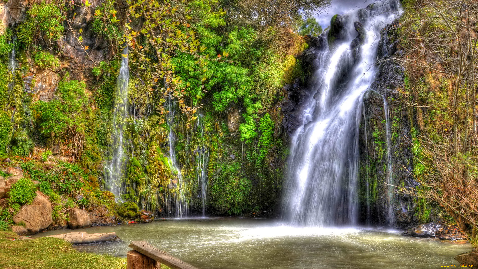 мексика, сан, фелипе, сантьяго, природа, водопады, скалы, озерко, водопад