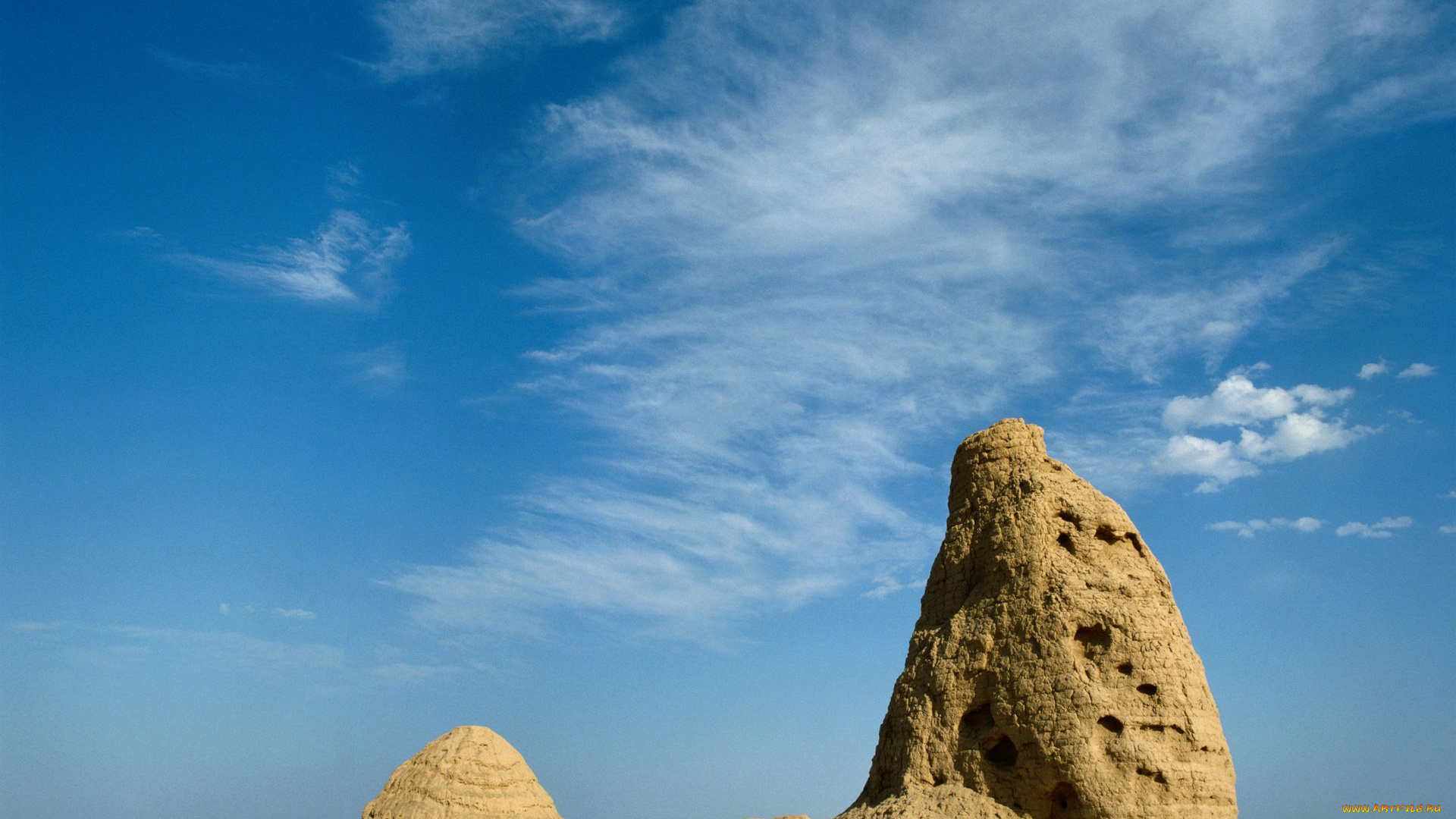 природа, камни, минералы, облака, пустыня