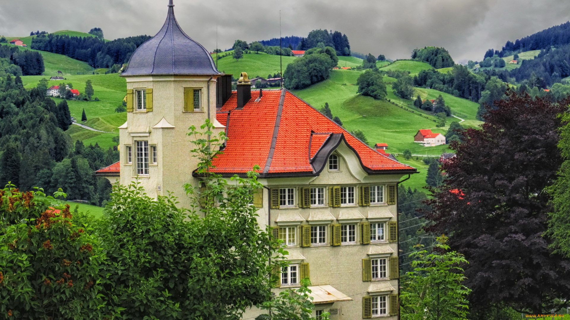 швейцария, троген, города, здания, дома, пейзаж