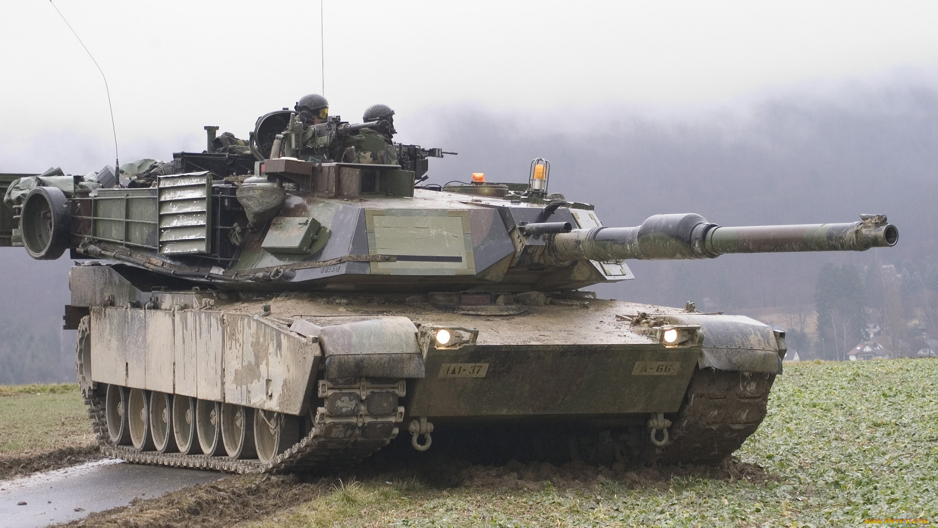 техника, военная, позиция, танк, экипаж