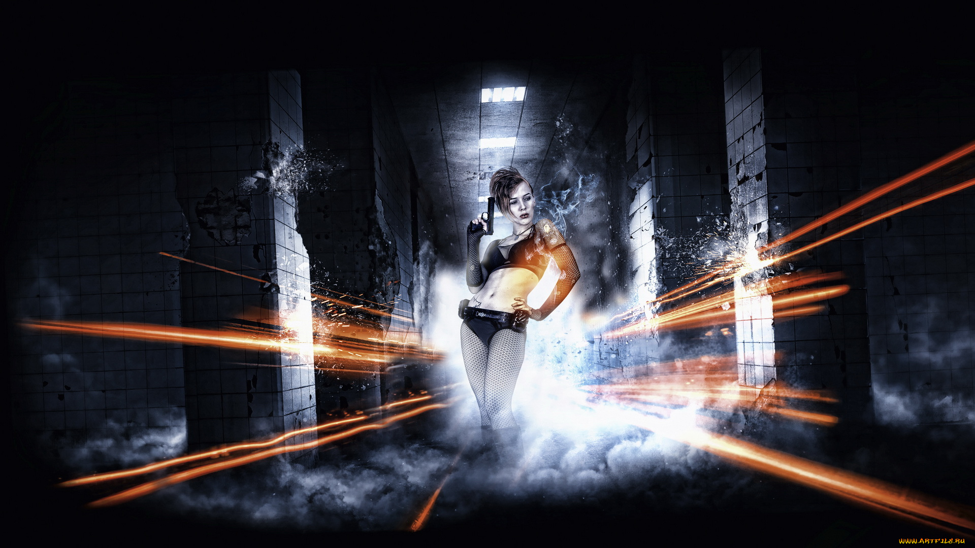 видео, игры, ~~~другое~~~, пистолет, девушка