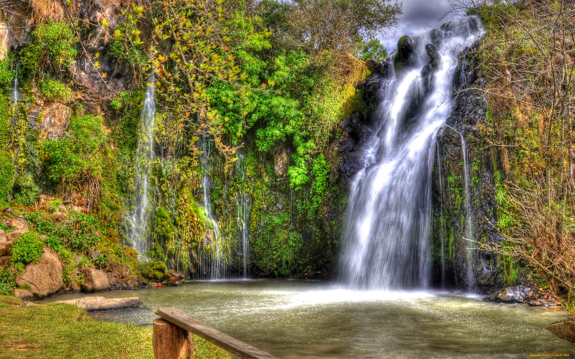 мексика, сан, фелипе, сантьяго, природа, водопады, скалы, озерко, водопад