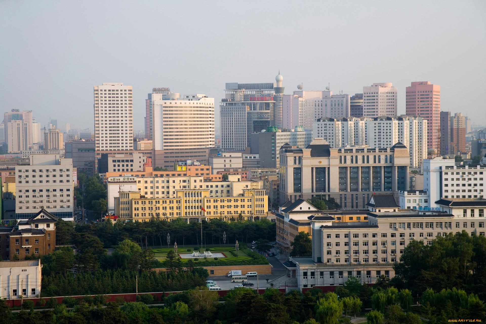 города, панорамы, китай, хэйлунцзян, харбин