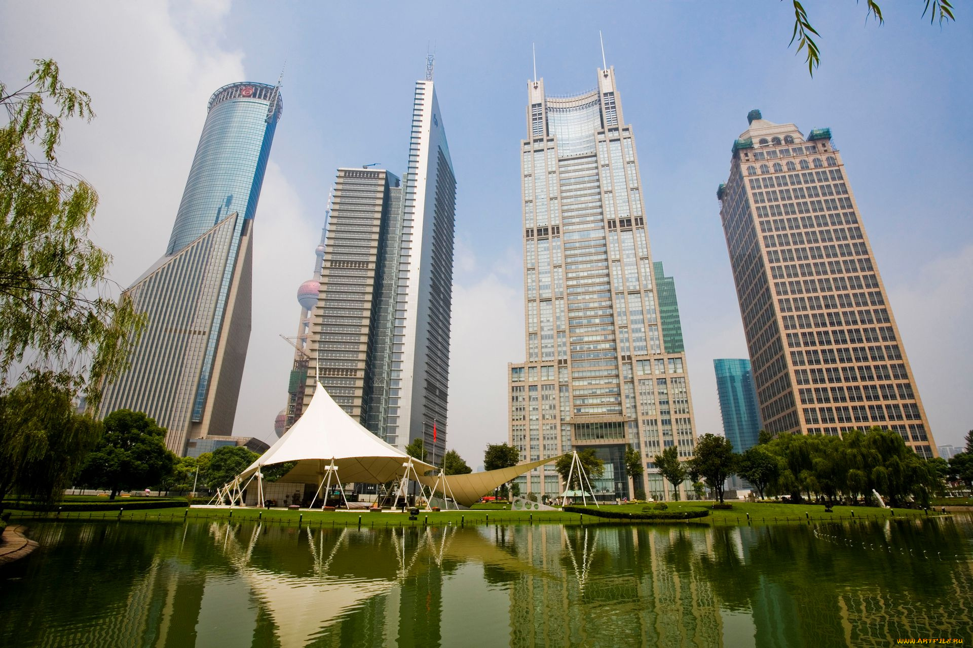 города, шанхай, китай