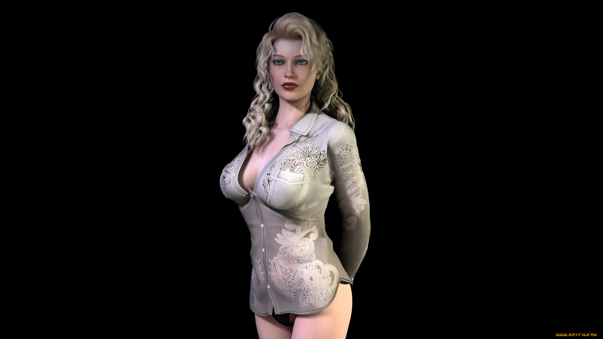 3д, графика, people, люди, девушка, взгляд