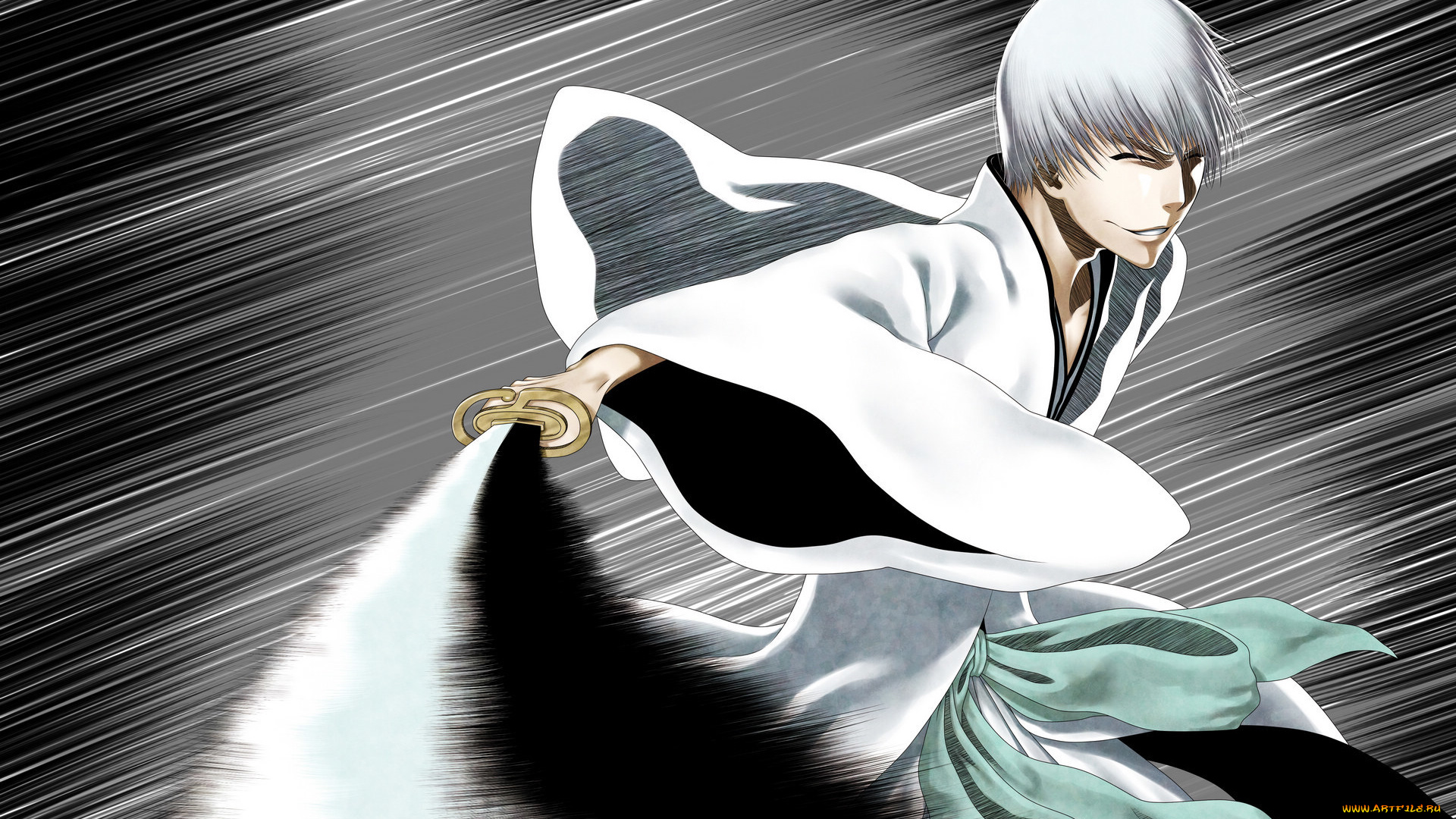 аниме, bleach, art, блич, оружие, ichimaru, gin, меч, занпакто, anime