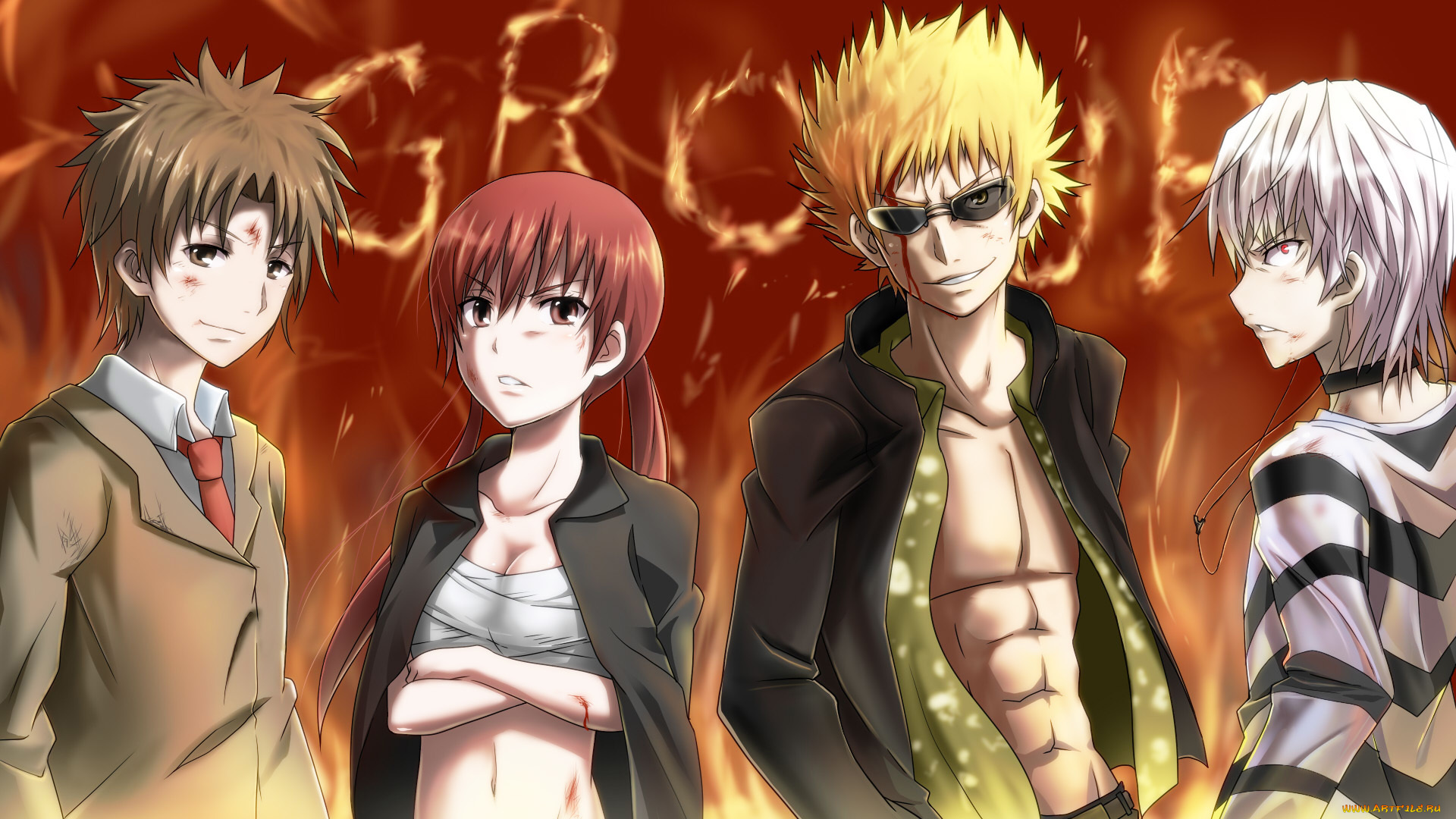 аниме, toaru, majutsu, no, index, motoharu, tsuchimikado, mitsuki, unabara, accelerator, to, aru, majutsu, no, index, art, anime, awaki, musujime, девушка, парни