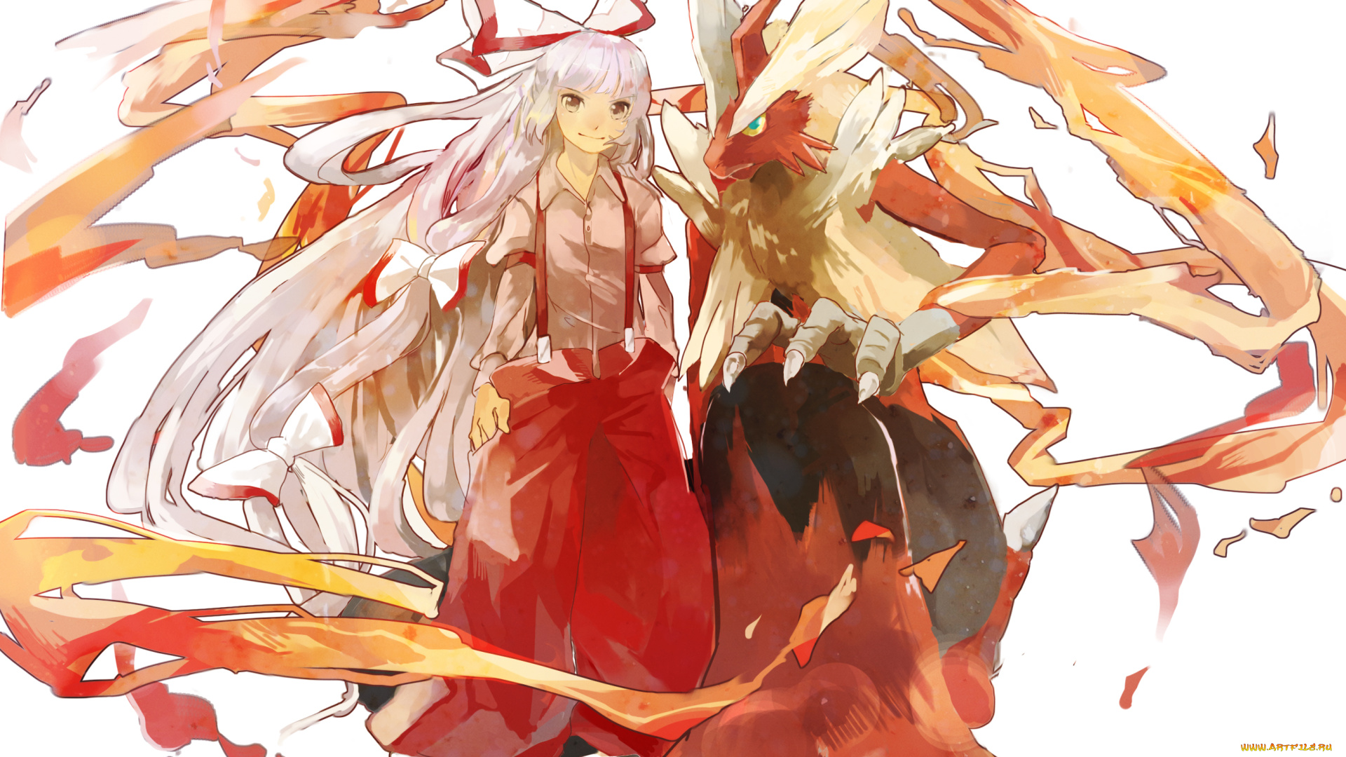 аниме, touhou, pokemon, арт, девушка