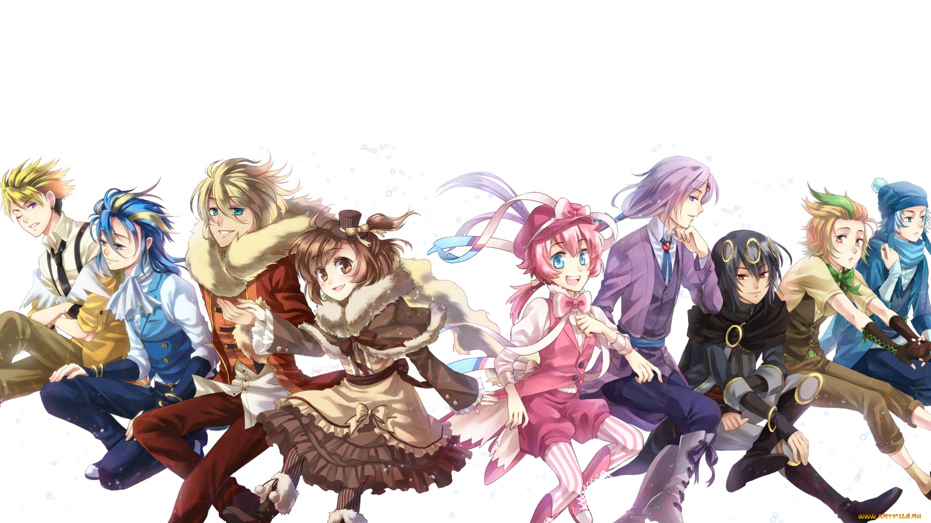 аниме, *unknown, , другое, арт, девушки, парни