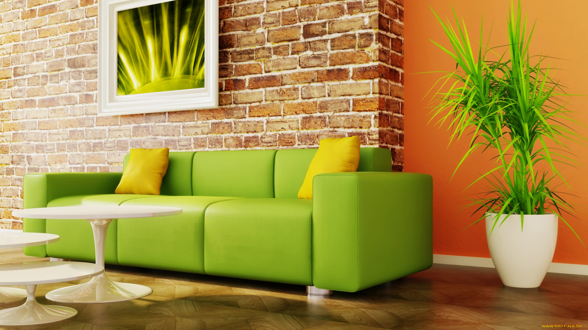 интерьер, мебель, диван, стиль, цветок
