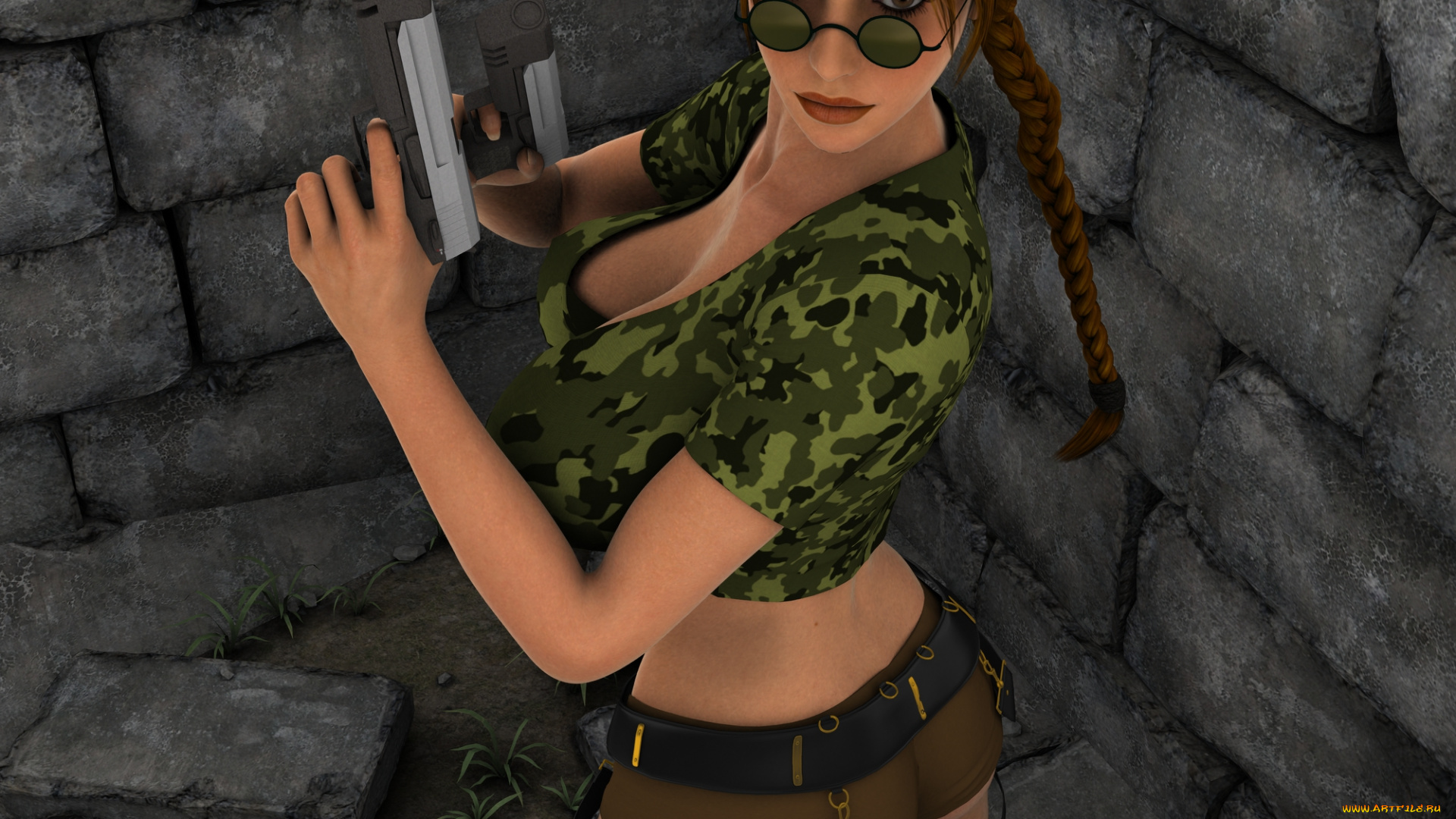 lana, 3д, графика, люди, , people, девушка, оружие, взгляд