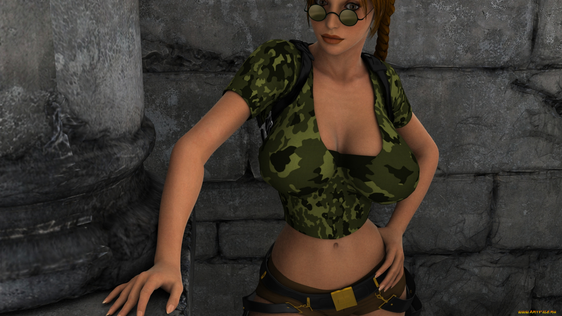 lana, 3д, графика, люди, , people, взгляд, оружие, девушка