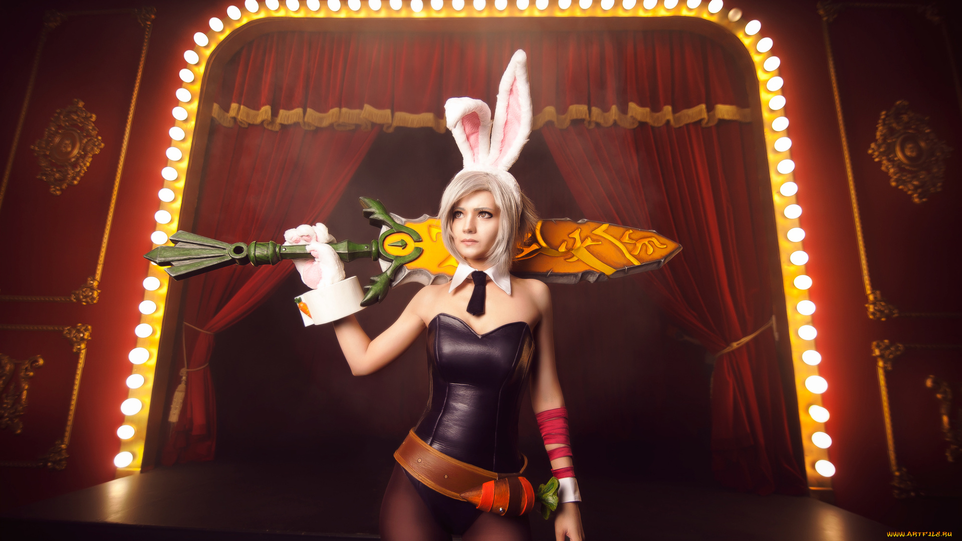 league, of, legends, девушки, -unsort, , креатив, exile, battle, bunny, skin, riven, league, of, legends