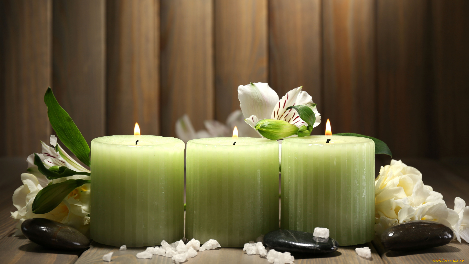 разное, свечи, цветы, лепестки