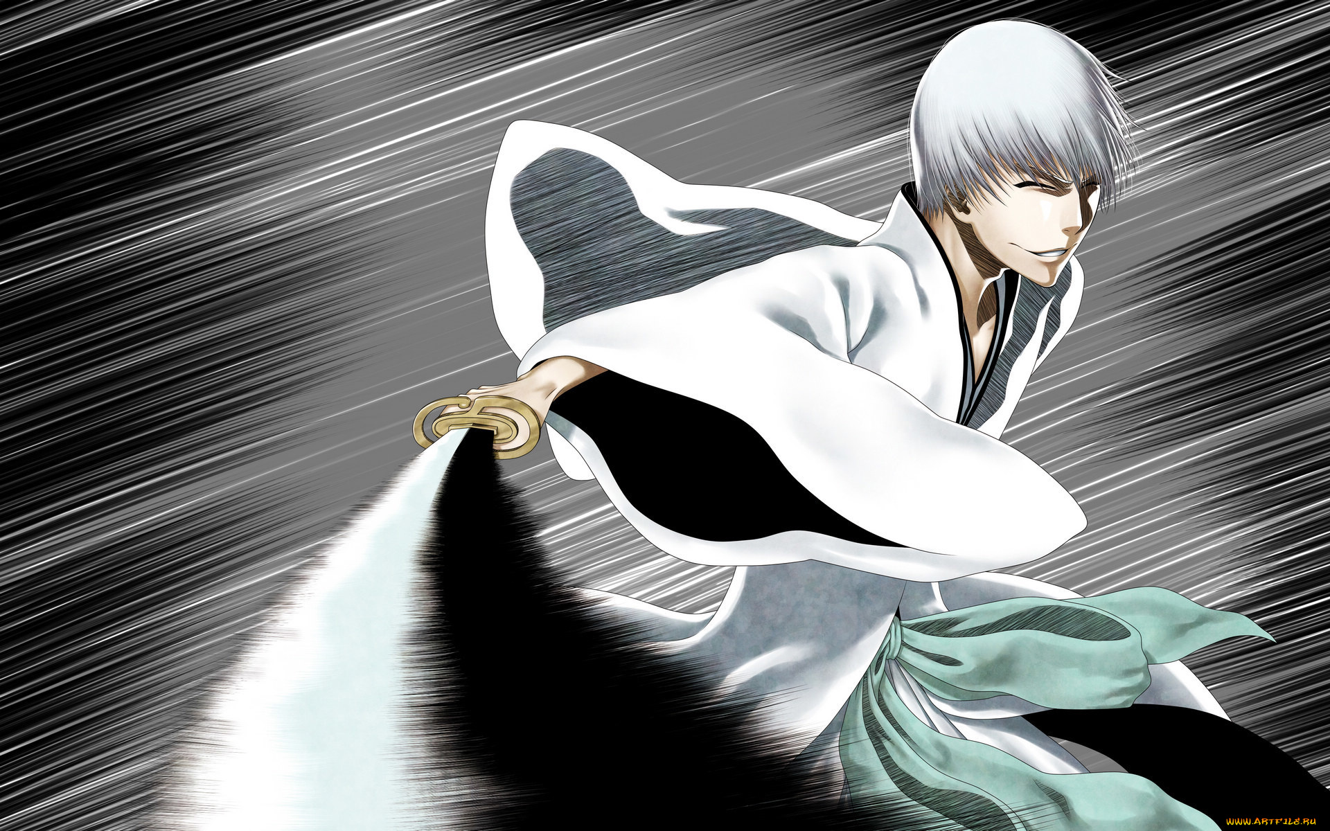 аниме, bleach, art, блич, оружие, ichimaru, gin, меч, занпакто, anime